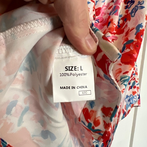 High Neck Floral Ruffle Shirt - Picture 7 of 7